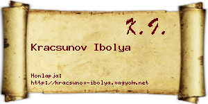 Kracsunov Ibolya névjegykártya